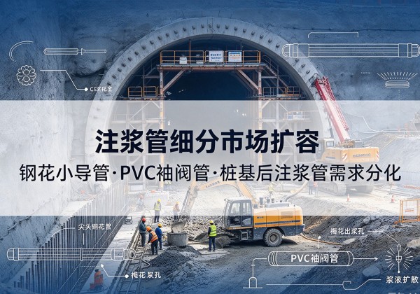 温泉注浆管细分市场扩容，隧道钢花小导管、PVC 袖阀管、桩基后注浆管需求分化